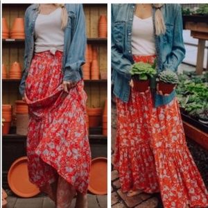 Free People Way of the Wind Maxi Skirt Small